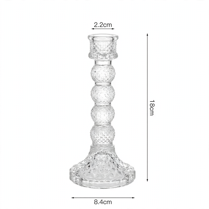 Glaskerzenhalter in nordischem Design
