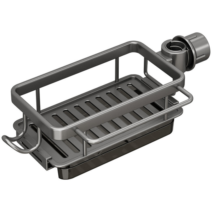Aluminium-Spülbecken-Organizer mit Ablaufschale