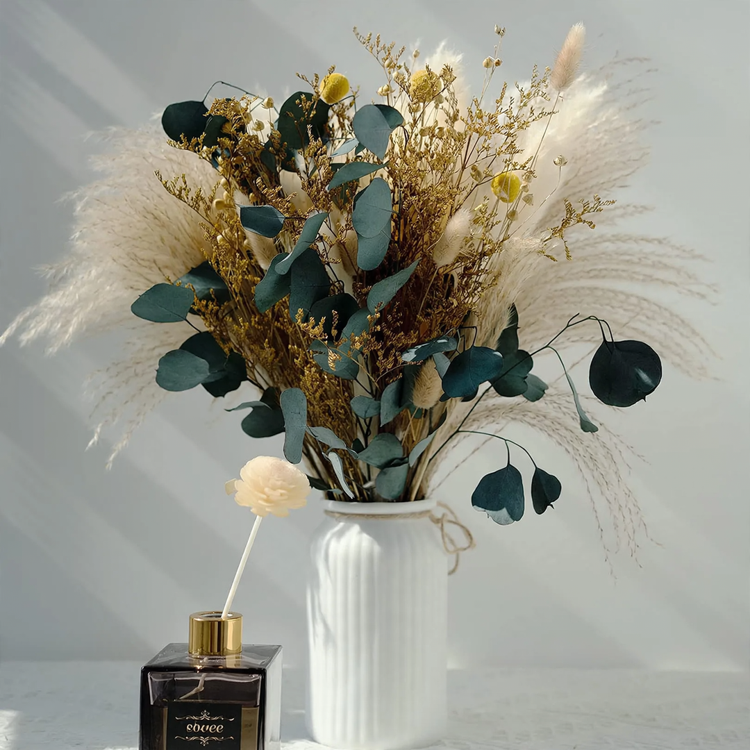 Trockenblumenbund, Pampas und Naturmaterialien