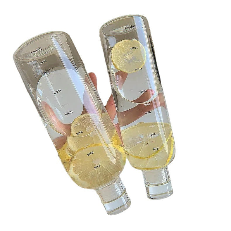Hochborosilikat-Glasflasche zum Abfüllen, transparent