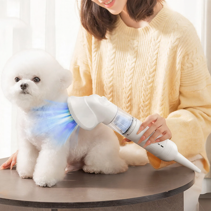 Haarbürste mit Saugfunktion für kleine Hunde