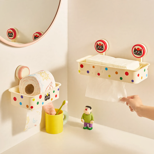 Badezimmer-Papierbox mit Saugnapf, Kunststoff, YM.6903-YM.6904