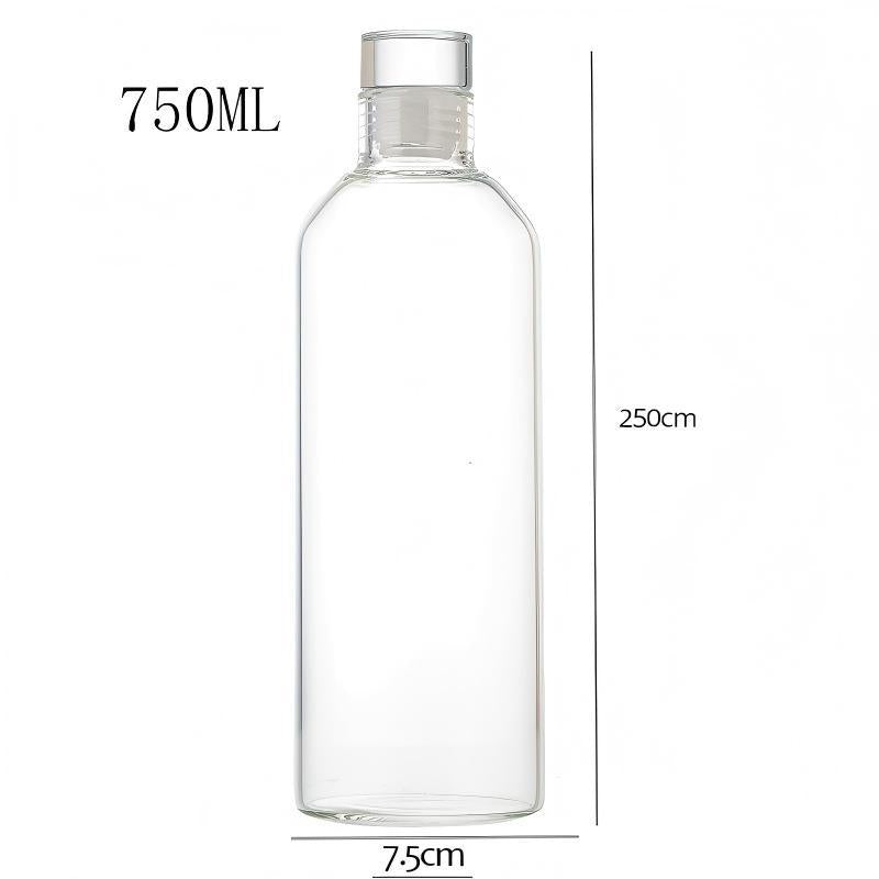 Hochborosilikat-Glasflasche zum Abfüllen, transparent