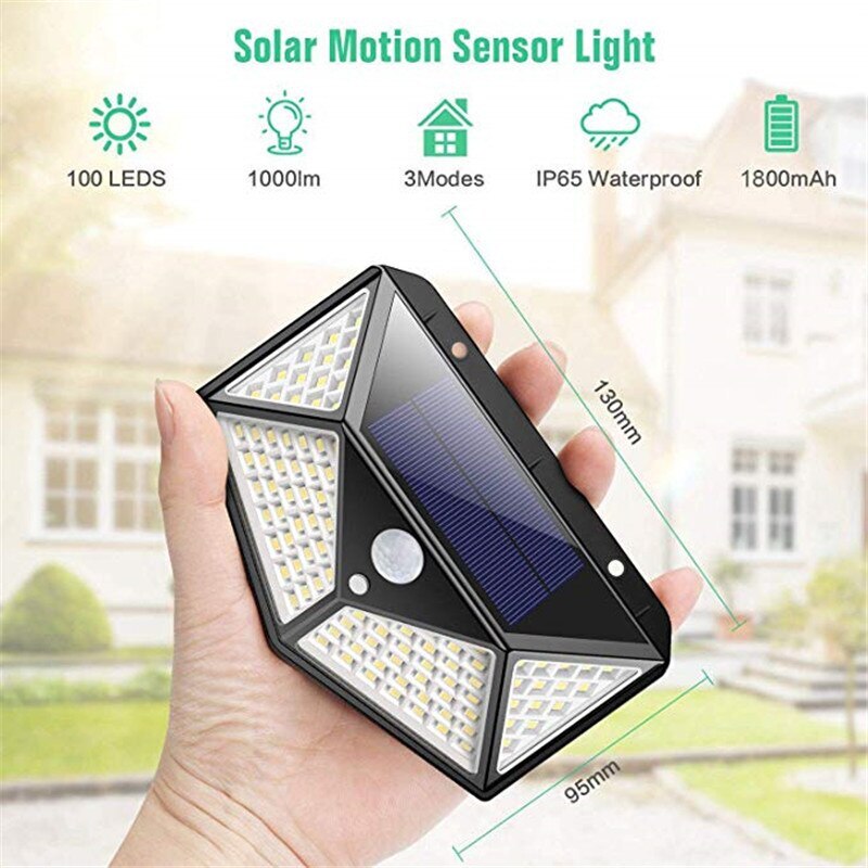 MULTIFUNKTIONALE SOLARLAMPE - WASSERFESTE LED-GARTENLAMPE MIT BEWEGUNGSMELDER | Karnz
