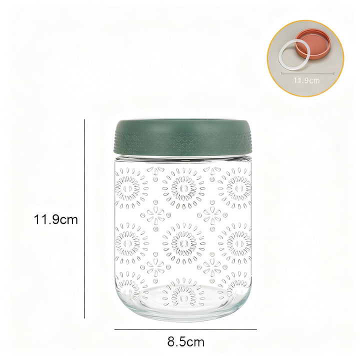 Glasdose mit Deckel, 500 ml