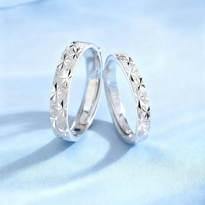 Sternring für Paare, geometrisches Design