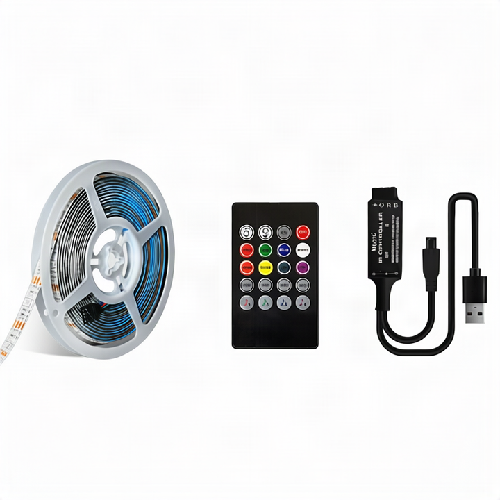 RGB-LED-Streifen 5050, steuerbar per App und Fernbedienung