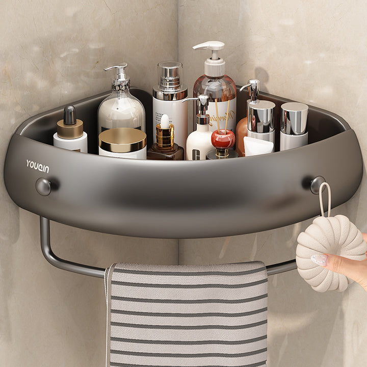 Eckregal für Badezimmer, Aluminium, ohne Bohren