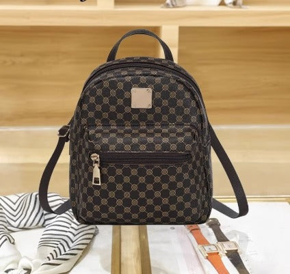 Minirucksack aus PU-Material mit Druckmuster