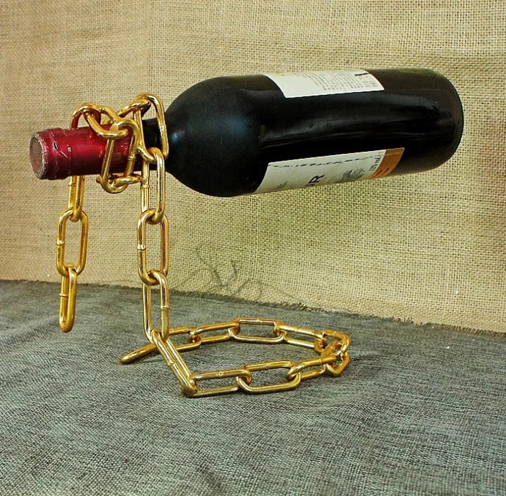 Elegante Kollektion schwimmender Weinflaschenhalter