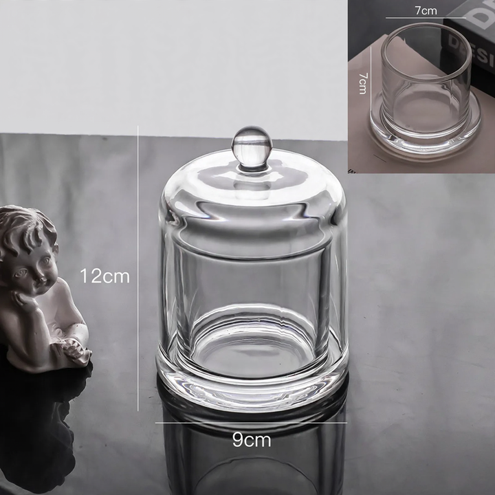 Glockenglas-Kerzenhaube aus Glas