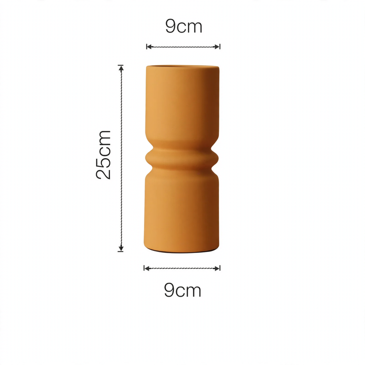 Geometrische Keramik-Vase im Nordischen Stil
