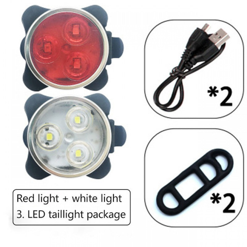 Fahrrad-Lichtset, COB-Rücklicht, USB-aufladbar