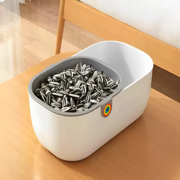Praktische Snackschüssel | 2-stufiges Design für sauberes Snacken | Karnz