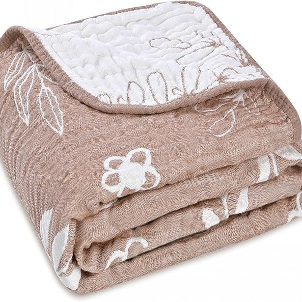 Babydecke aus Baumwolle, 6-lagig, 103 x 103 cm
