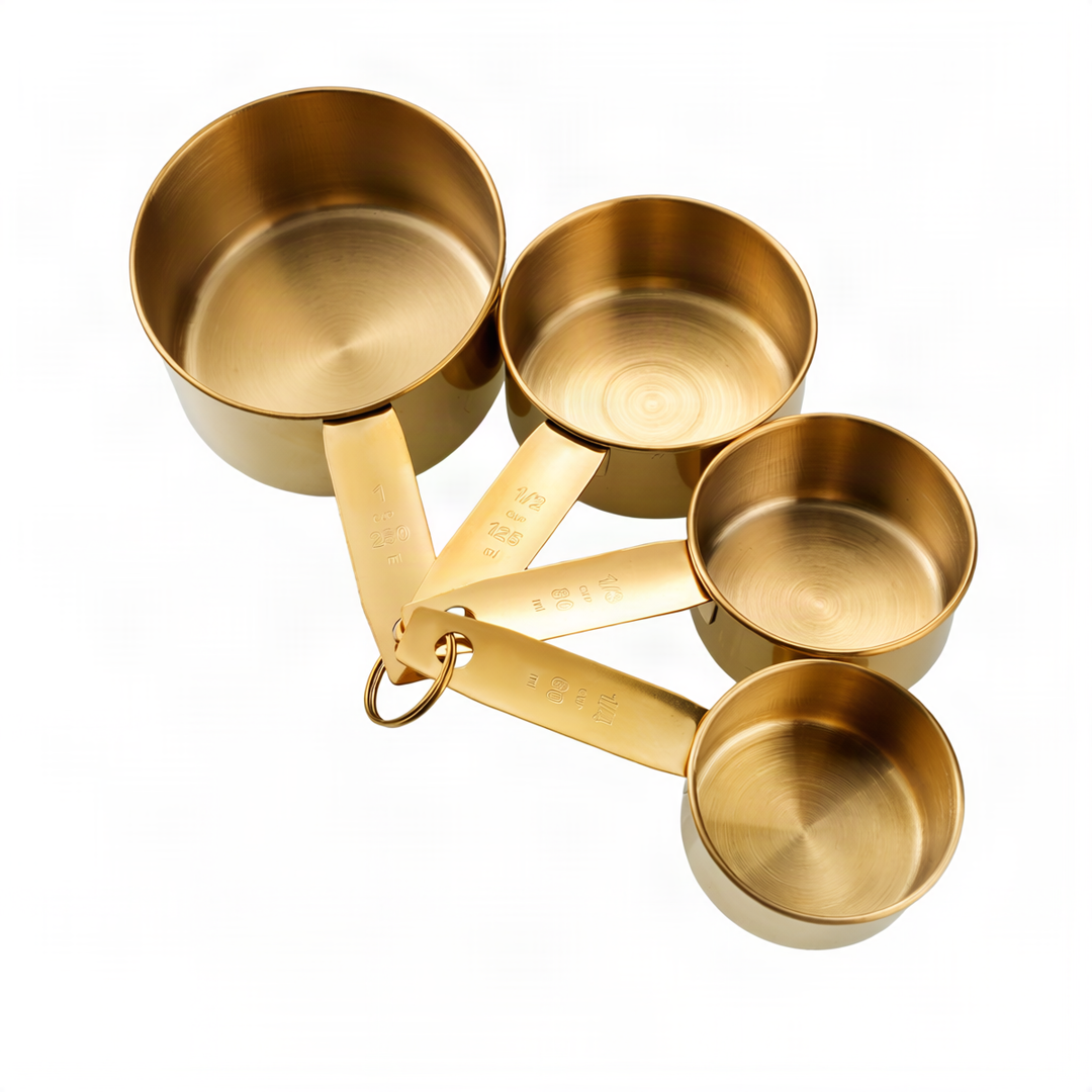 Edelstahl-Messlöffel und Messbecher-Set, 6-teilig