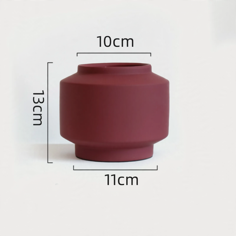 Geometrische Keramik-Vase im Nordischen Stil