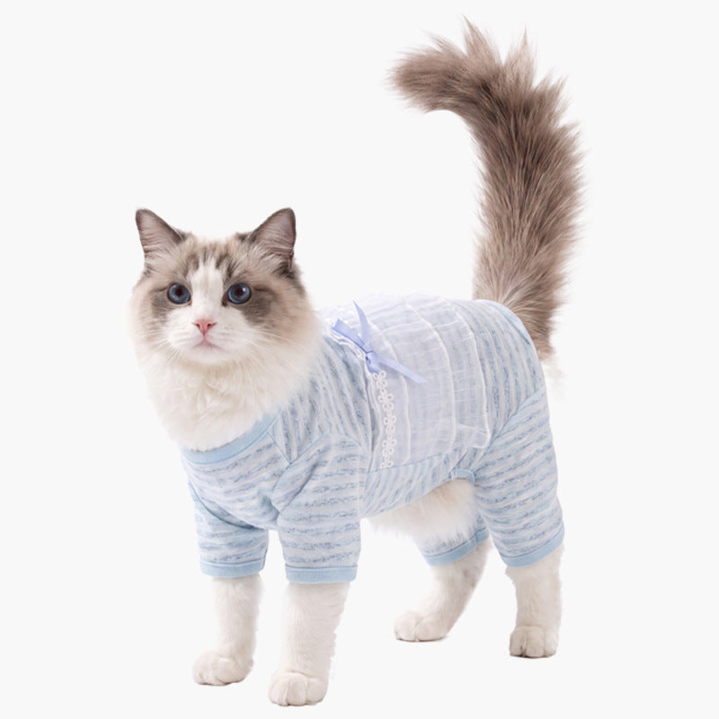 Katzen-Bauchschutz, dünn, vier Beine, Sommer