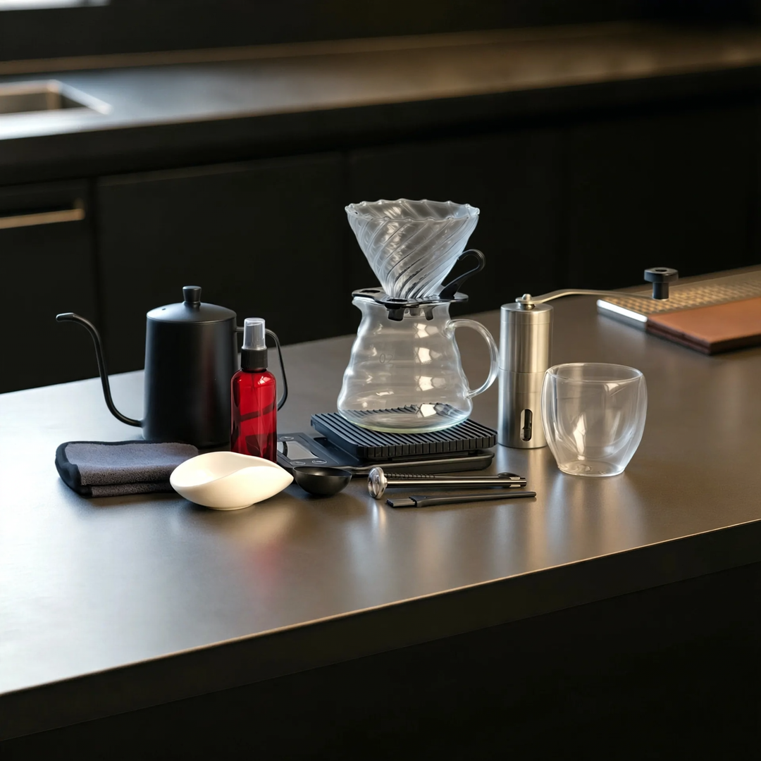 Handaufguss-Kaffee-Geschenkset, 14–15-teilig