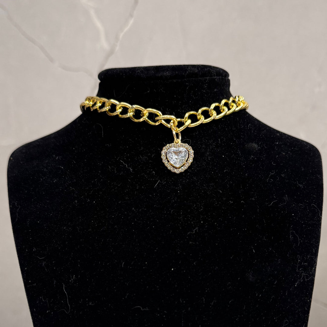 Halsband mit Kristallen und Perlen für Katzen und Hunde