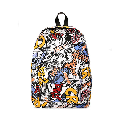 Leinwand-Rucksack mit Schriftzug-Design, unter 20 L