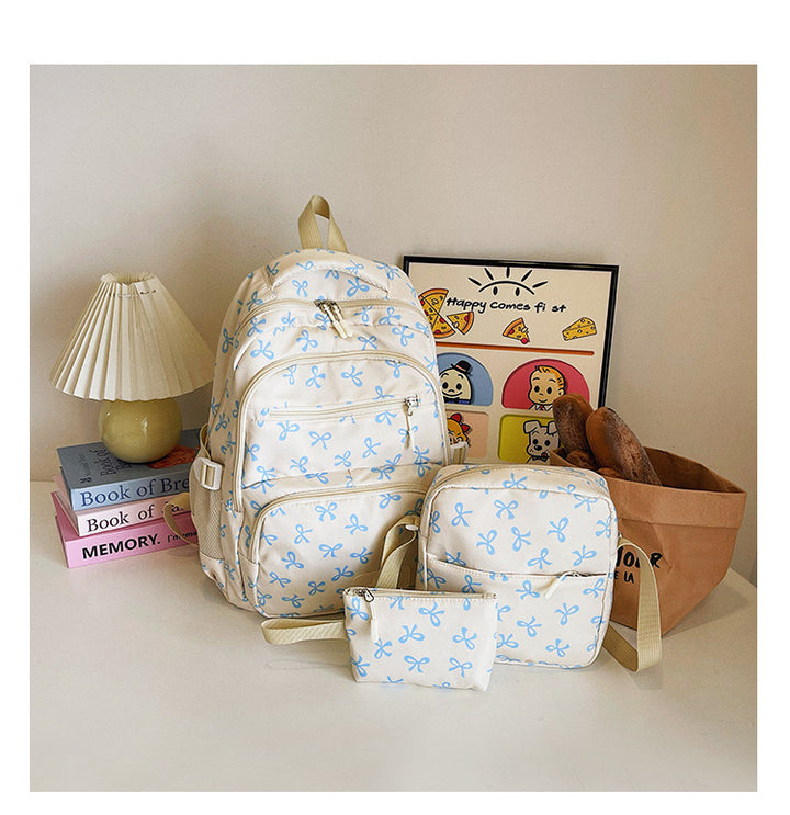 Damen-Rucksack-Set, 3-teilig, Nylon, große Kapazität