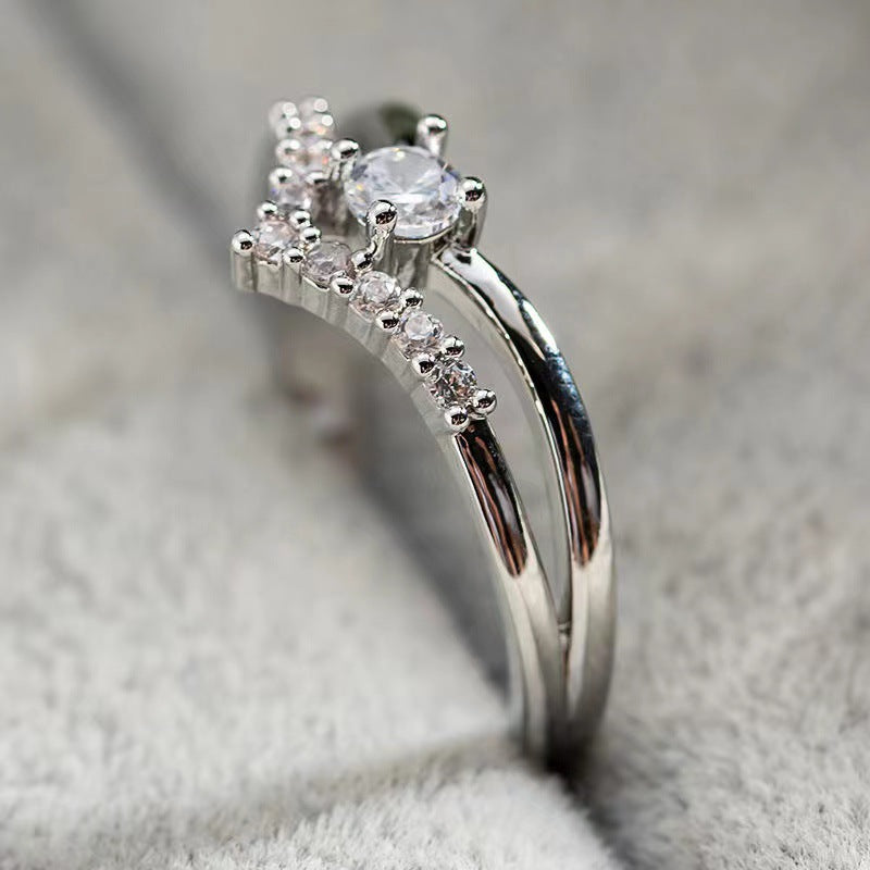 Herz-V-Ring aus Kupfer