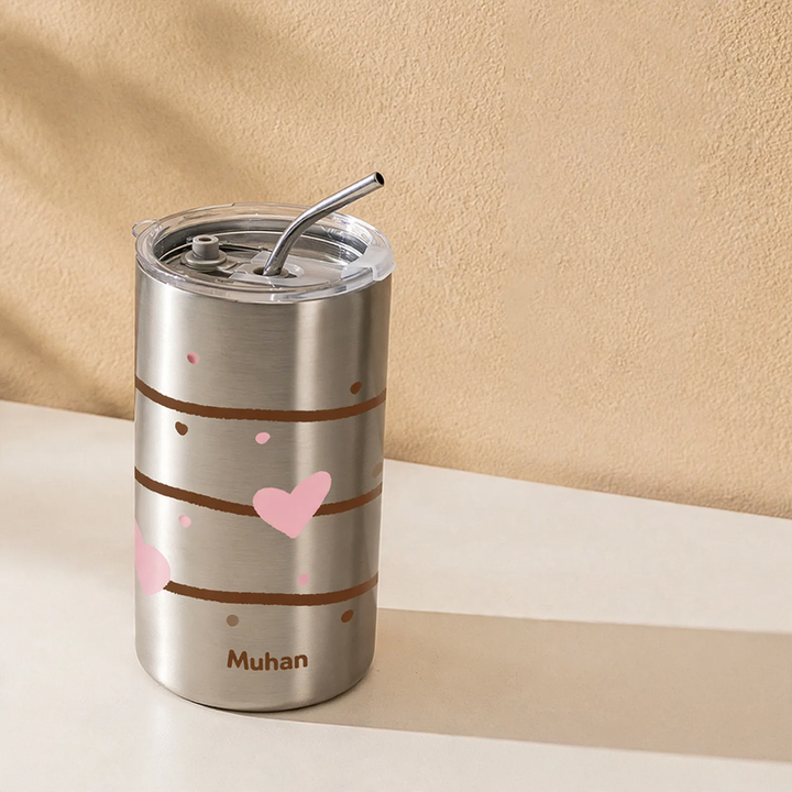 Isolierbecher 350–600 ml mit Doppelwand und Trinkdeckel