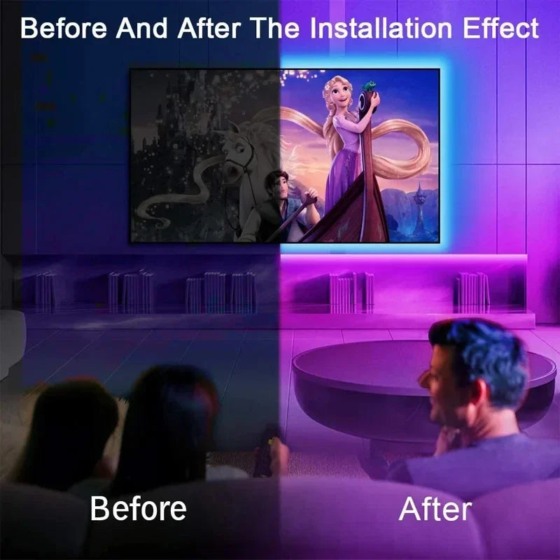 USB LED STRIPE MIT FARBWECHSEL - RGB LICHT FÜR RAUMDEKORATION & TV-HINTERGRUNDBELEUCHTUNG | Karnz