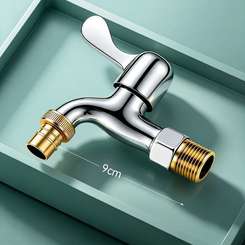 Edelstahl-Wasserhahn für Waschmaschine und Balkon