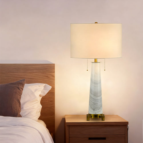 Marmor-Tischlampe mit Touchschalter