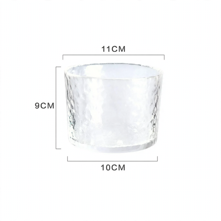 Glastassen, ca. 200 ml, mit Wellenmuster