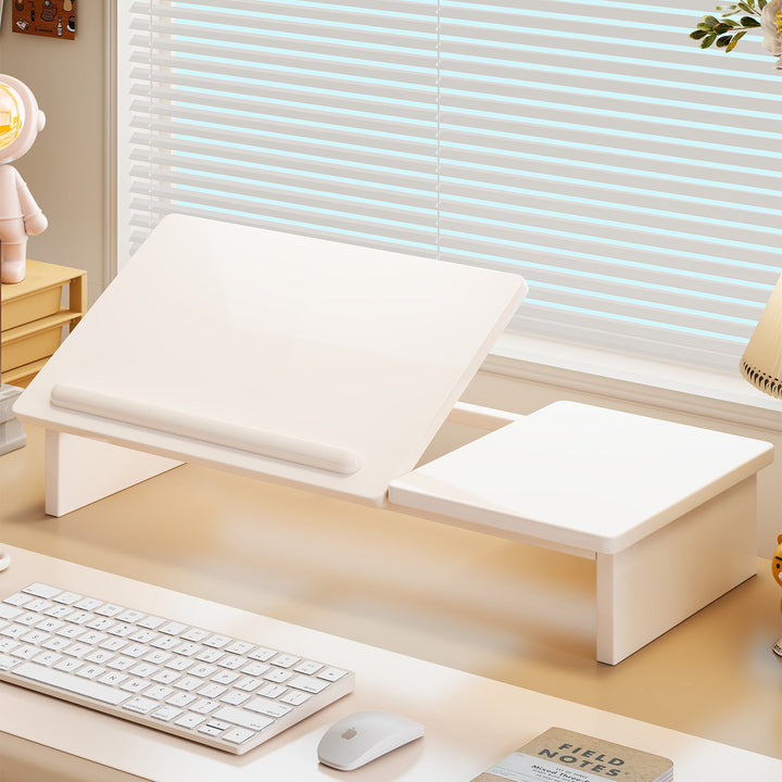 Holz-Laptop-Ständer mit Schreibtisch-Organizer