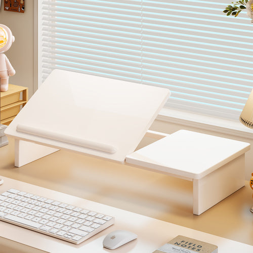 Holz-Laptop-Ständer mit Schreibtisch-Organizer