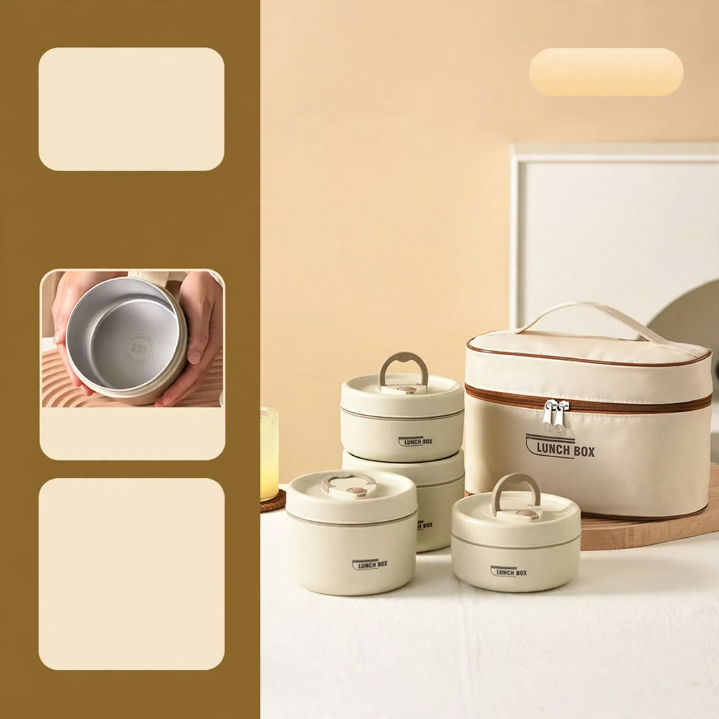 Edelstahl-Lunchbox, mehrschichtig, 501–800 ml