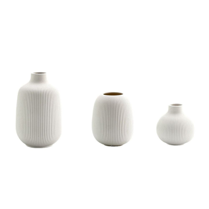 Keramikblumenvase, Landhausstil, Webstruktur