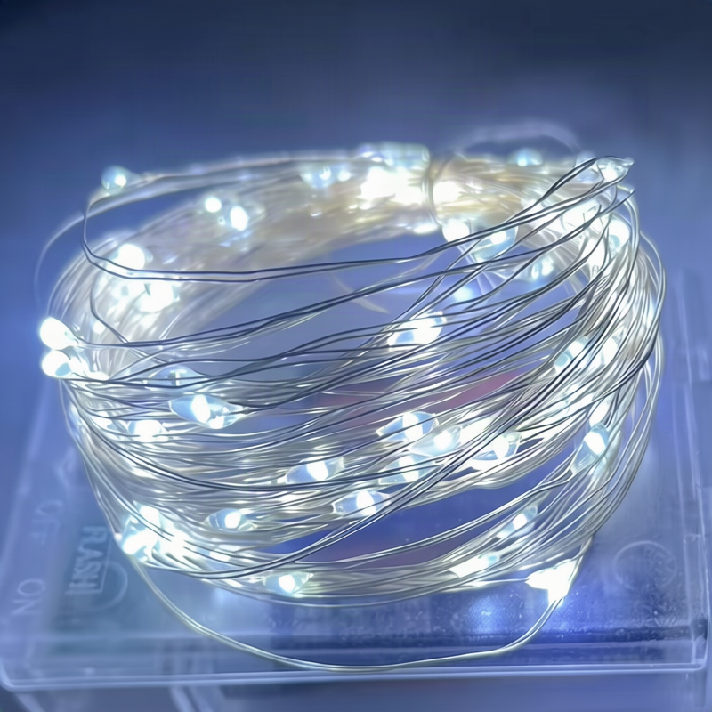 LED-Lichterkette, 10 m, 100 Lichter, USB/Batterie
