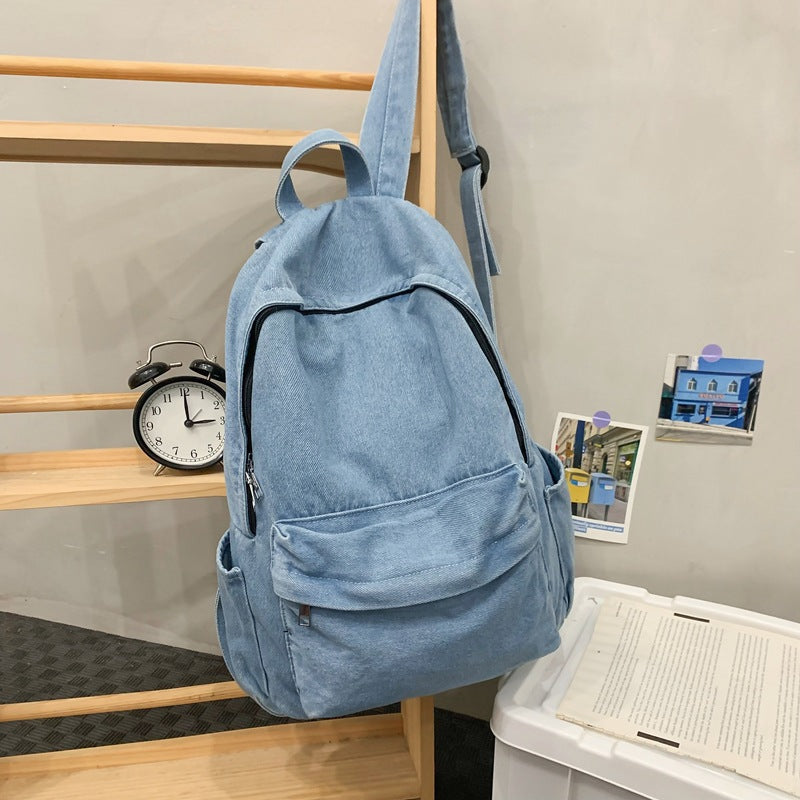 Jeansstoff-Rucksack, leicht und vielseitig
