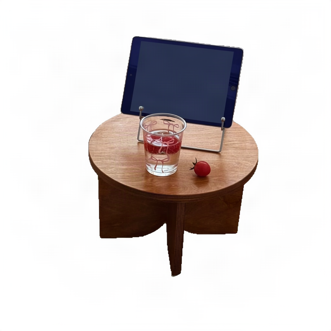 Runder Holztisch, 40×40 cm, Höhe 24 cm