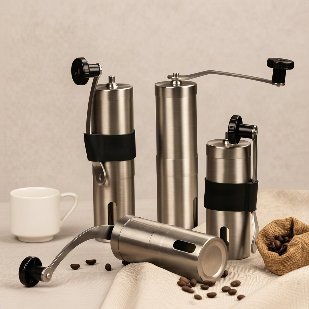 Handkaffeemühle aus Edelstahl