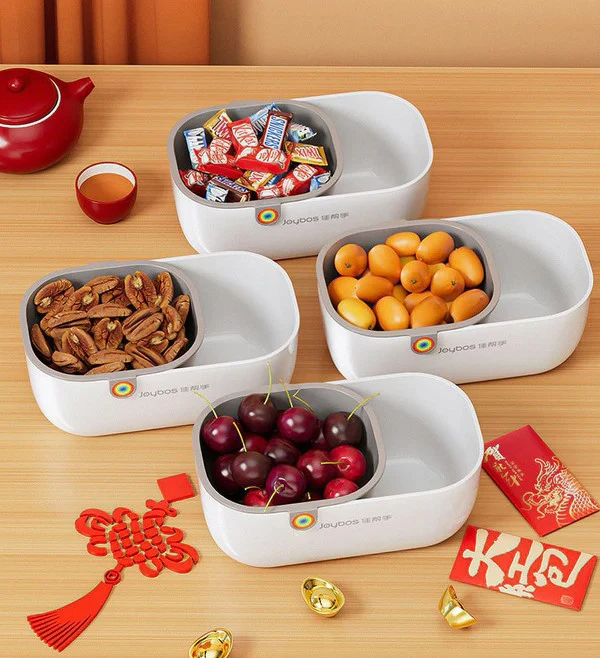 Praktische Snackschüssel | 2-stufiges Design für sauberes Snacken | Karnz