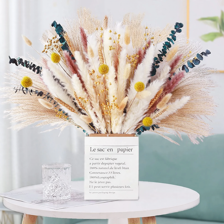 Trockenblumenbund, Pampas und Naturmaterialien