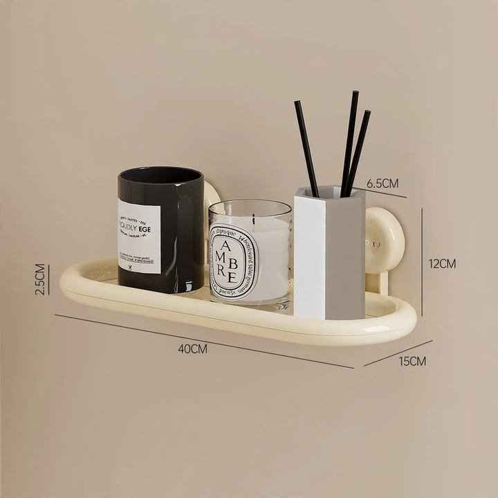 Badezimmer-Wandregal mit Saugnapf, ablaufbar
