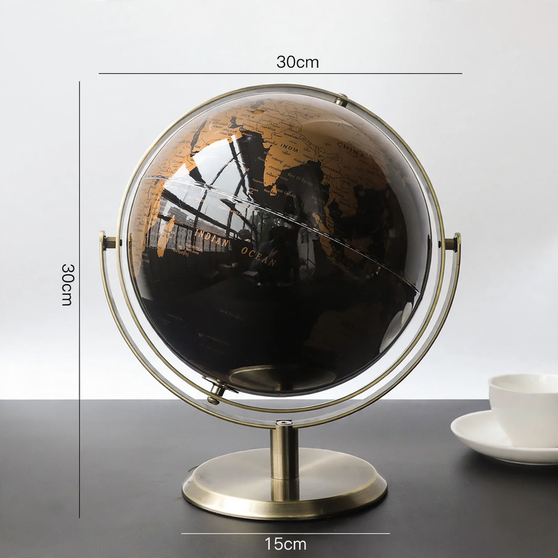 Globus-Dekofigur, transparent, modernes Design