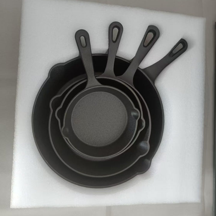 Gusseiserner Topf-Set, 3 oder 4 Teile, 14–26 cm