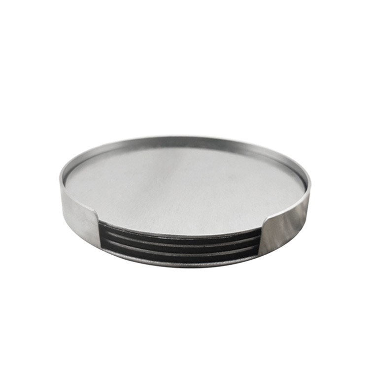 Edelstahl-Untersetzer-Set, 5-teilig, rund