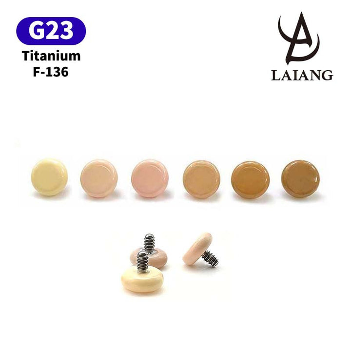 Ohrstecker aus Titanlegierung mit Zirkonia, Schraubverschluss