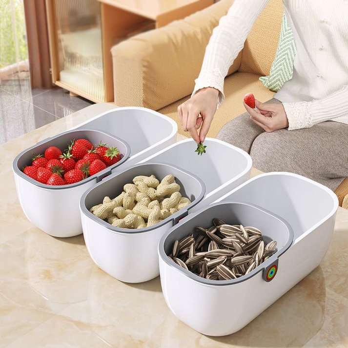 Praktische Snackschüssel | 2-stufiges Design für sauberes Snacken | Karnz
