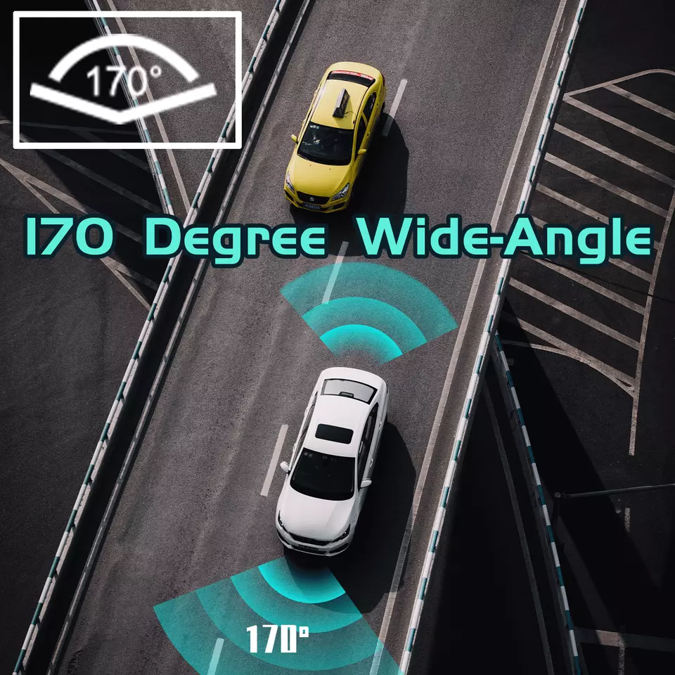 4-Zoll-Touchscreen-Front- und Rückfahrkamera