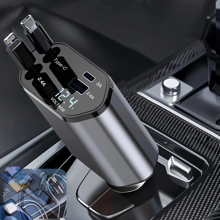 Faltbares Auto Ladegerät mit USB-C und USB-A – 120W Schnellladung | Karnz